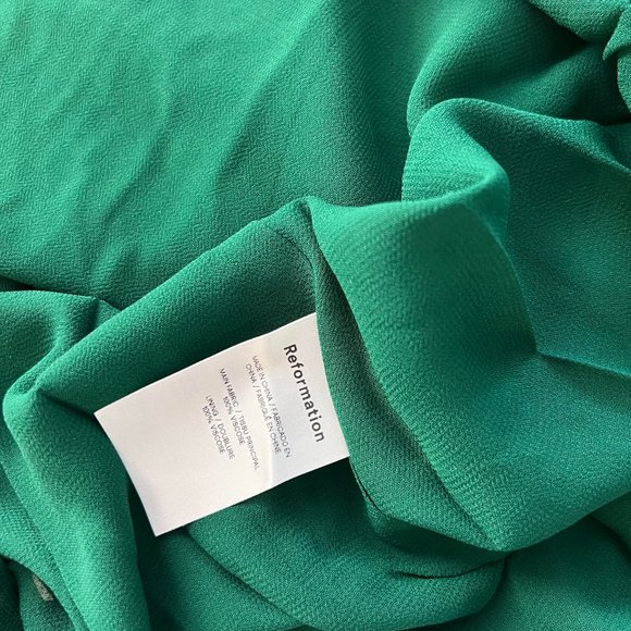 🍭🍭Sale🍭🍭 Reformation Emersyn Dress in Emerald - Picture 6 of 16